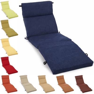Blazing Needles 72-inch All-weather Chaise Lounge Cushion