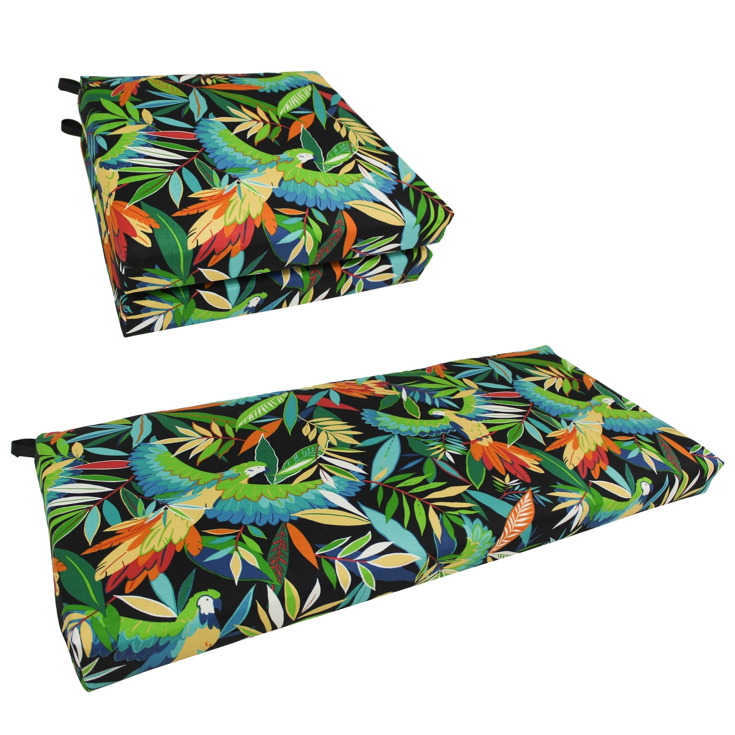 All weather Uv resistant Multicolored Outdoor Settee Cushions (set Of Three)