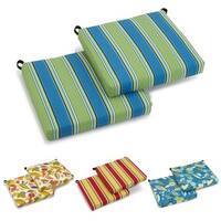 Blazing Needles All-Weather UV-Resistant Outdoor Polyester Chair Cushions (Set of 2)
