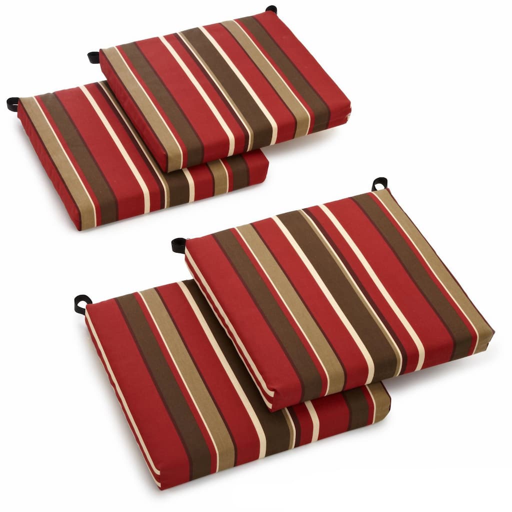 Blazing Needles 20-inch Indoor/Outdoor Chair Cushion (Set of 4) - 20 x 19