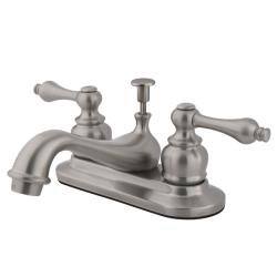 Kingston Brass Satin Nickel Classic Two-handle Bathroom Faucet - Solid Lever Handles