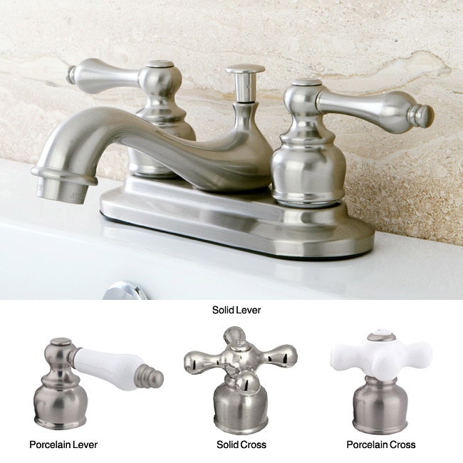 Satin Nickel Classic Two handle Bathroom Faucet