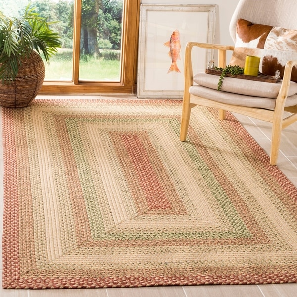 Safavieh Hand-woven Indoor/Outdoor Reversible Multicolor Braided Rug - 9' x 12'