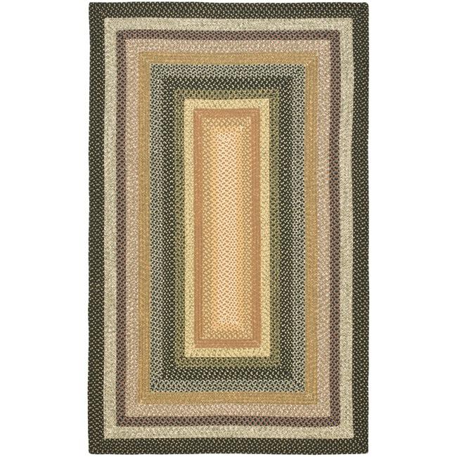 Hand woven Indoor/outdoor Reversible Multicolor Braided Rug (4 X 6)