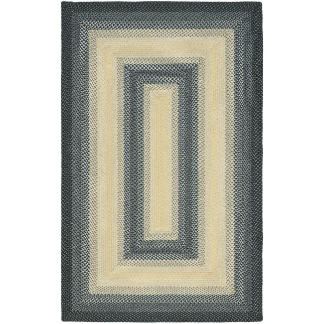 Hand woven Reversible Multicolor Braided Rug (8 X 10)