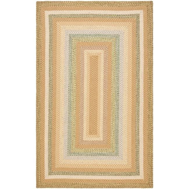 Hand woven Country Living Reversible Tan Braided Rug (6 X 9)