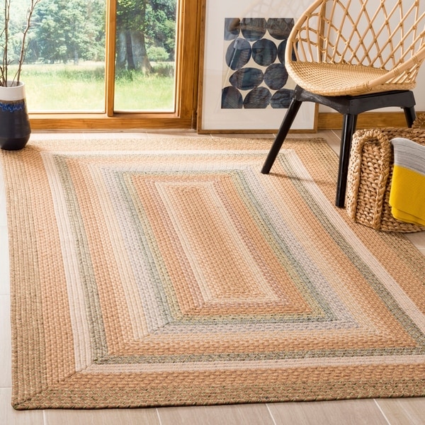 Safavieh Hand-woven Country Living Reversible Tan Braided Rug - 8' x 10'