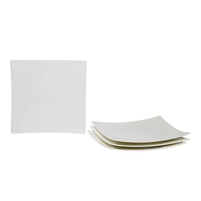 Red Vanilla Extreme White Dinner Plates (Set of 4)