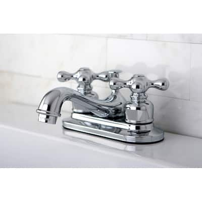 Kingston Brass Restoration 4-inch Chrome Center Bathroom Faucet