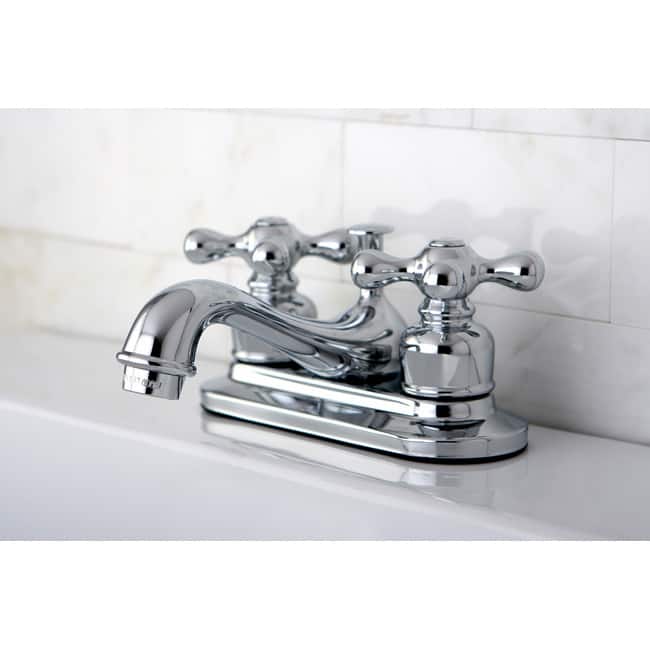 Kingston Brass Restoration 4-inch Chrome Center Bathroom Faucet