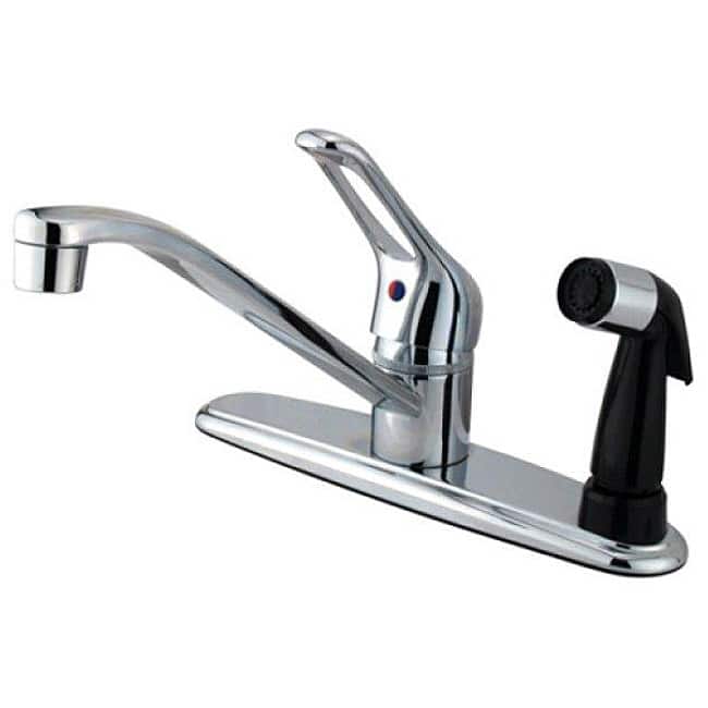 Kingston Brass Chrome Single-Handle Basic Kitchen Faucet with Side Sprayer