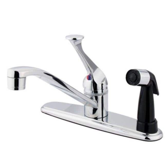Kingston Brass Chrome Basic Kitchen Faucet with Side Sprayer