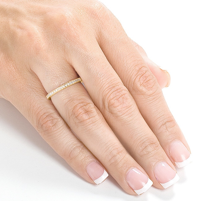 Annello by Kobelli 14k Gold 1/10ct TDW Diamond Wedding Band