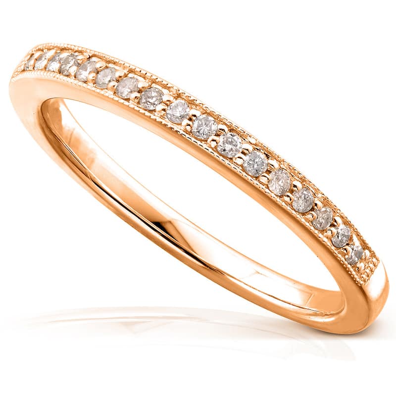 Annello by Kobelli 14k Gold 1/10ct TDW Diamond Wedding Band