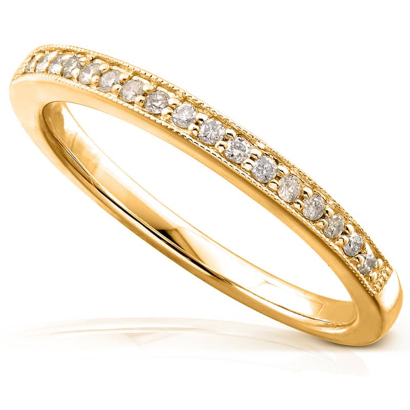 Annello by Kobelli 14k Gold 1/10ct TDW Diamond Wedding Band