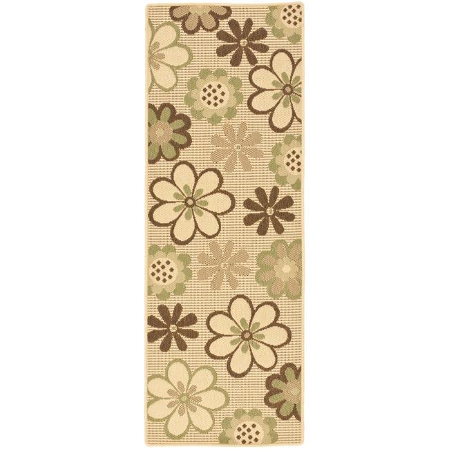 Indoor/outdoor Natural/olive Polypropylene Runner (24 X 67)