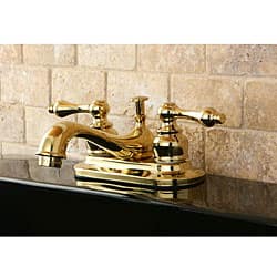 Kingston Brass Restoration Polished Brass 4-inch Center Bathroom Faucet