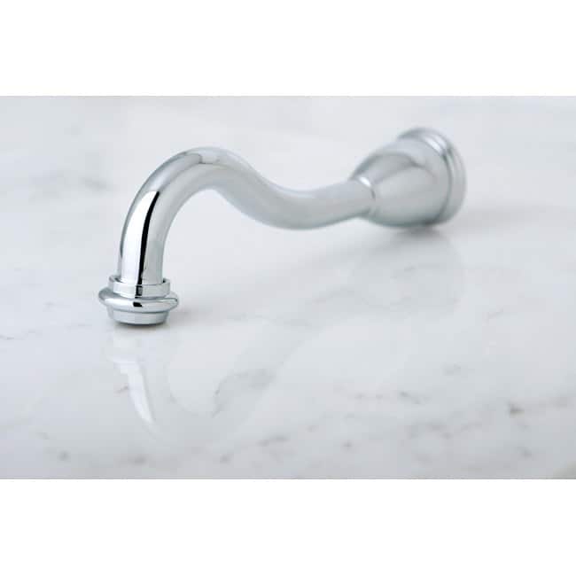 Kingston Brass Chrome Heritage 8-inch Solid Brass Tub Spout
