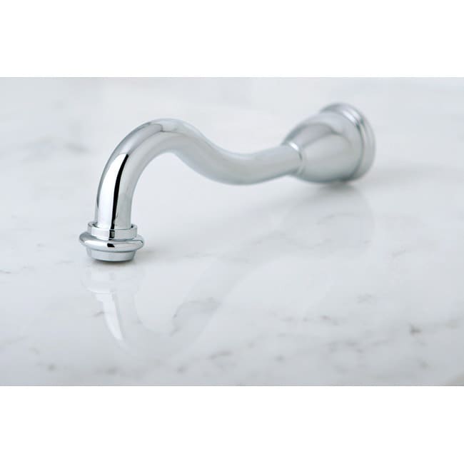 Kingston Brass Chrome Heritage 8-inch Solid Brass Tub Spout