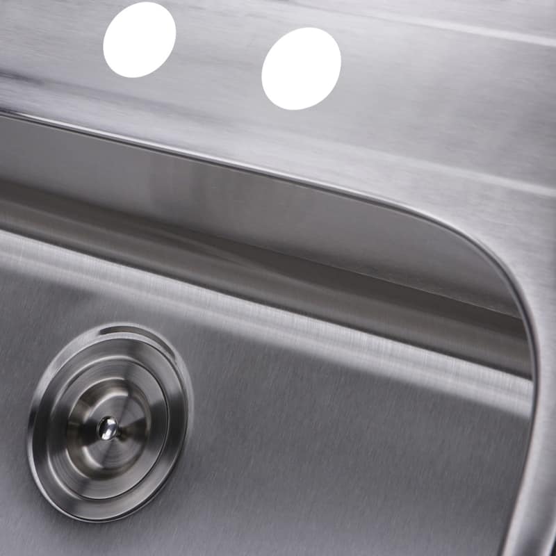 Stainless Steel 33-inch Drop-in Single Bowl Kitchen Sink