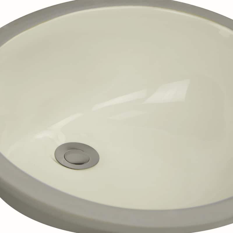 Highpoint Collection 15x12 Bisque Undermount Vanity Sink - 17" x 13.5" x 7.75"