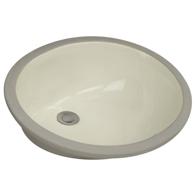 Highpoint Collection 15x12 Bisque Undermount Vanity Sink 17" x 13.5