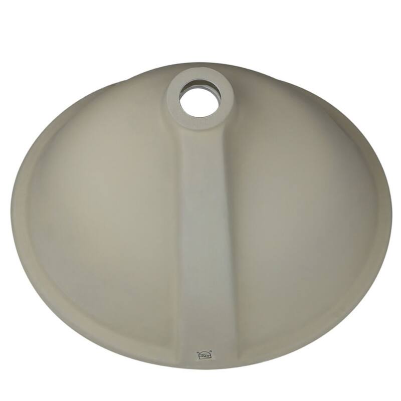 Highpoint Collection 15x12 Bisque Undermount Vanity Sink - 17" x 13.5" x 7.75"