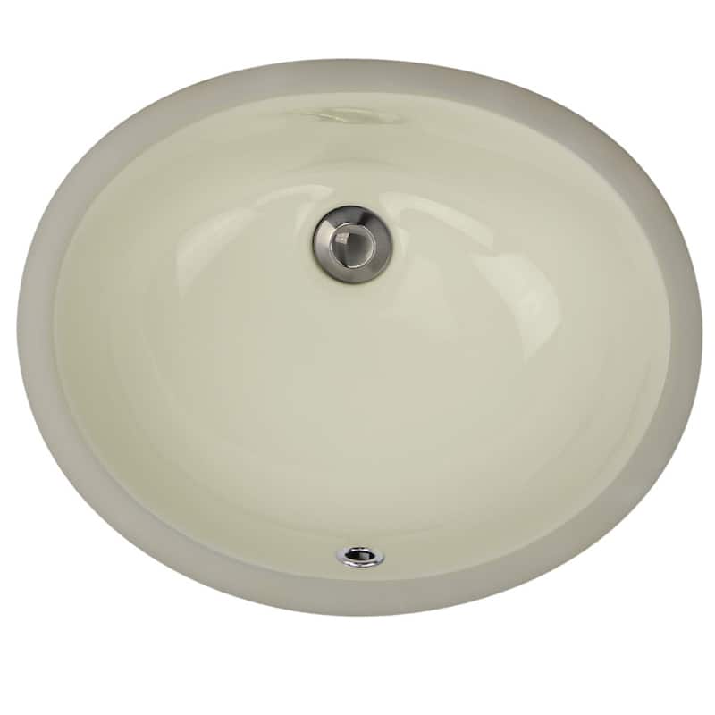 Highpoint Collection 15x12 Bisque Undermount Vanity Sink - 17" x 13.5" x 7.75"