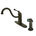 Victorian Oil Rubbed Bronze Kitchen Faucet with Side Sprayer