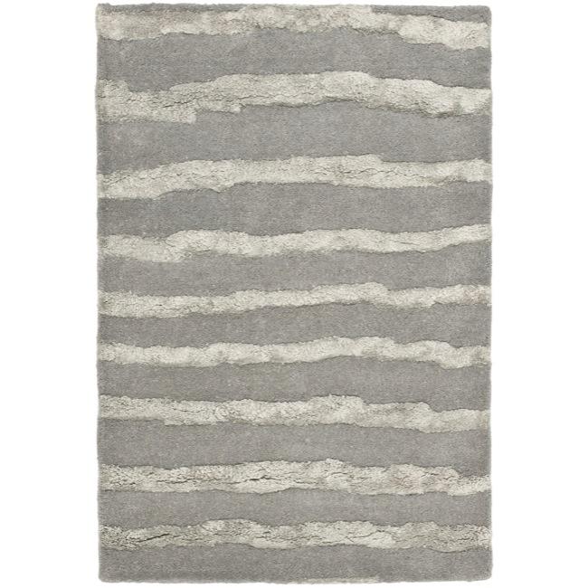Handmade Soho Stripes Grey New Zealand Wool Rug (2 X 3)