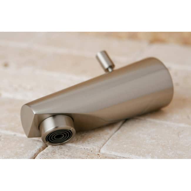 Deco Solid Brass Satin Nickel Tub Spout with Diverter