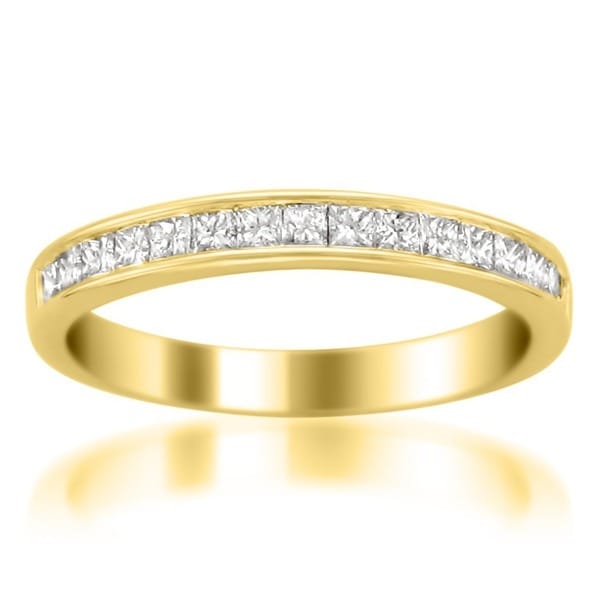 Montebello 14k Yellow Gold 1/2ct TDW Certified Diamond Wedding Band