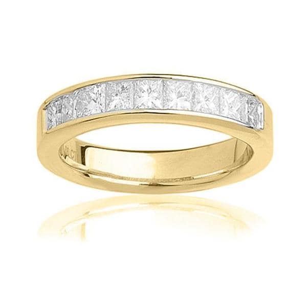 Montebello 14k Yellow Gold 1ct TDW Certified Diamond Wedding Band