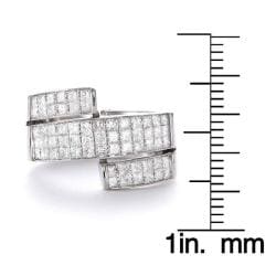 14k White Gold 1 1/2ct TDW Diamond Wraparound Band (G H, SI2) Diamond Rings