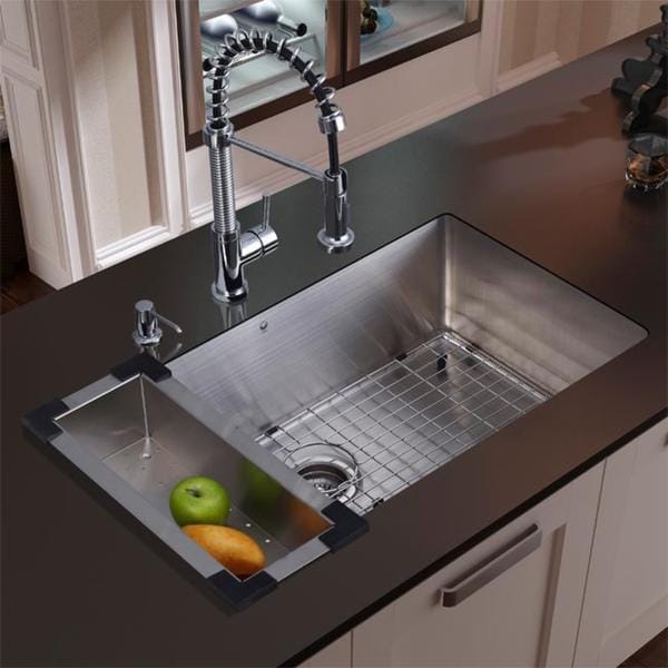 VIGO Stainless Steel Undermount Kitchen Sink and Faucet Combo Set ...