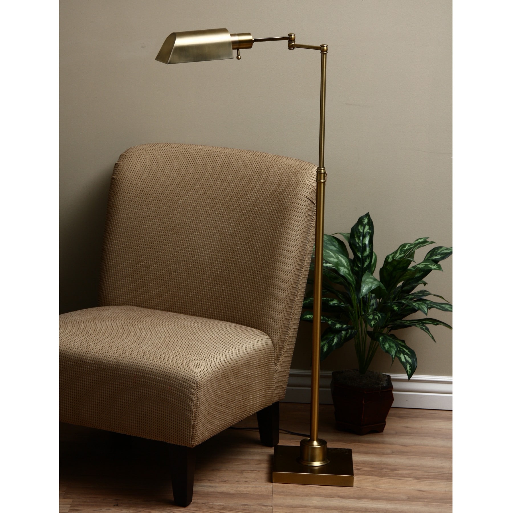 Brass Library Task Floor Lamp   Shopping