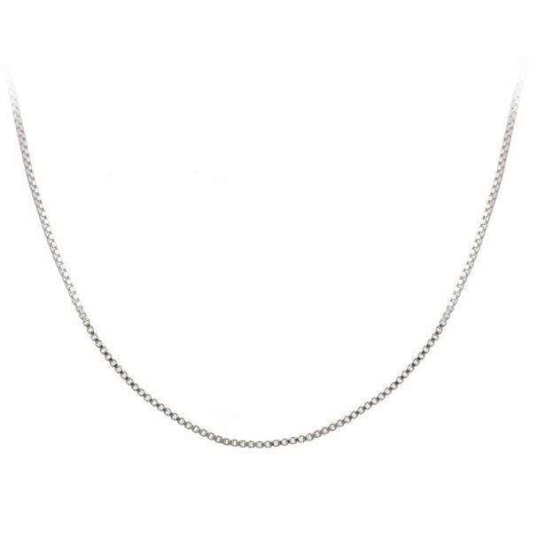 Mondevio Sterling Silver 18-inch Italian Box Chain Necklace