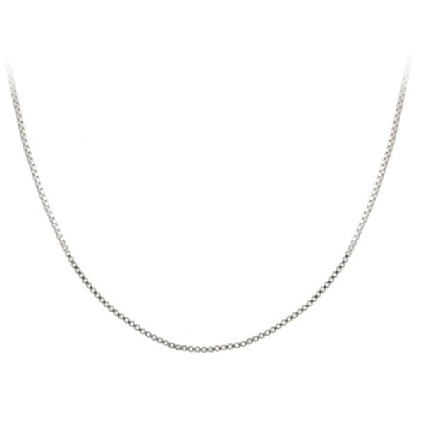 Mondevio Sterling Silver 18-inch Italian Box Chain Necklace - 13494448 ...