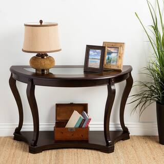 Semi Circle Sofa Tables Online At Our Best Stones Stripes Geurts Espresso Wood And Gl Sofa Table