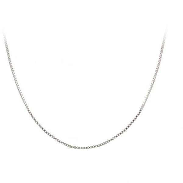 Shop Mondevio Sterling Silver 24-inch Italian Box Chain Necklace - On ...