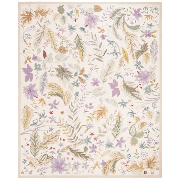 Safavieh Hand-hooked Chelsea Gardens Ivory/ Multi Wool Rug - 7'9" x 9'9"