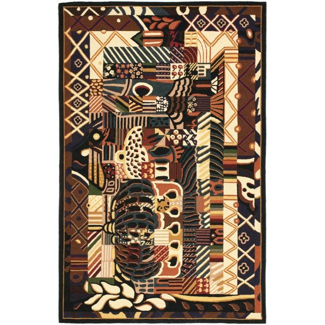 Hand hooked Chelsea Deco Multi Wool Rug (53 X 83)