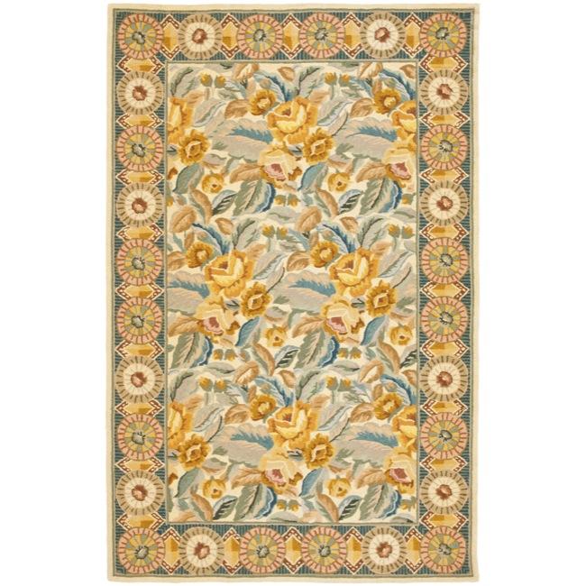 Safavieh Hand-hooked Chelsea Eden Multi/ Ivory Wool Rug - 5'3 x 8'3