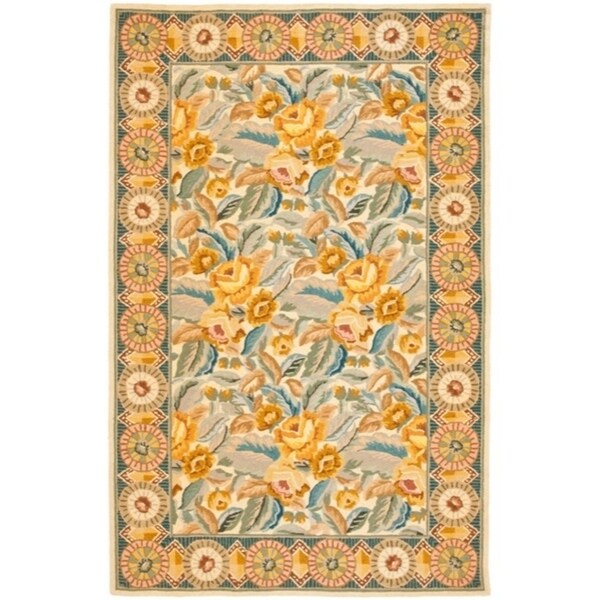 Safavieh Hand-hooked Chelsea Eden Multi/ Ivory Wool Rug - 5' x 8'