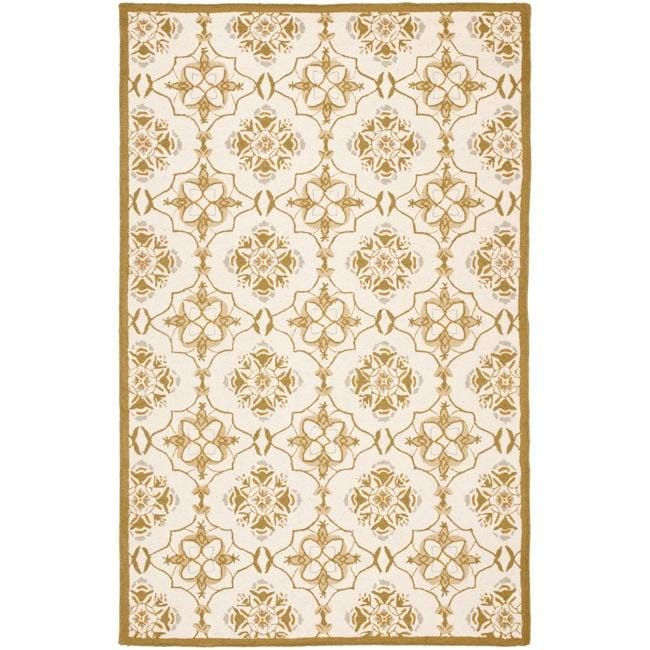 Hand hooked Chelsea Harmony Ivory Wool Rug (39 X 59)