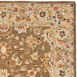 Mirco Hand hooked Chelsea Kerman Brown Wool Rug (5'3 x 8'3) Safavieh 5x8   6x9 Rugs