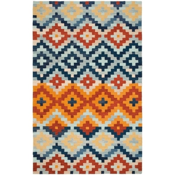 Safavieh Hand-hooked Chelsea Southwest Multicolor Wool Rug - 3'-9" x 5'-9"
