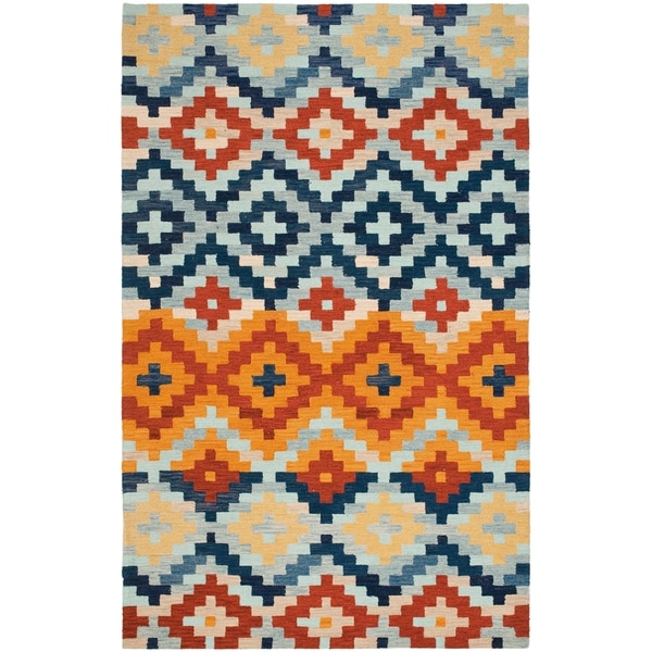 Safavieh Hand-hooked Chelsea Southwest Multicolor Wool Rug - 7'9 x 9'9