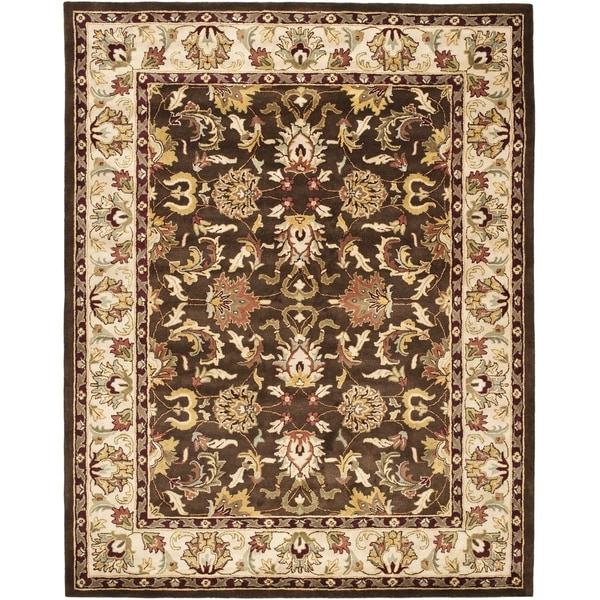 Safavieh Handmade Heritage Timeless Traditional Brown/ Beige Wool Rug (7'6 x 9'6)