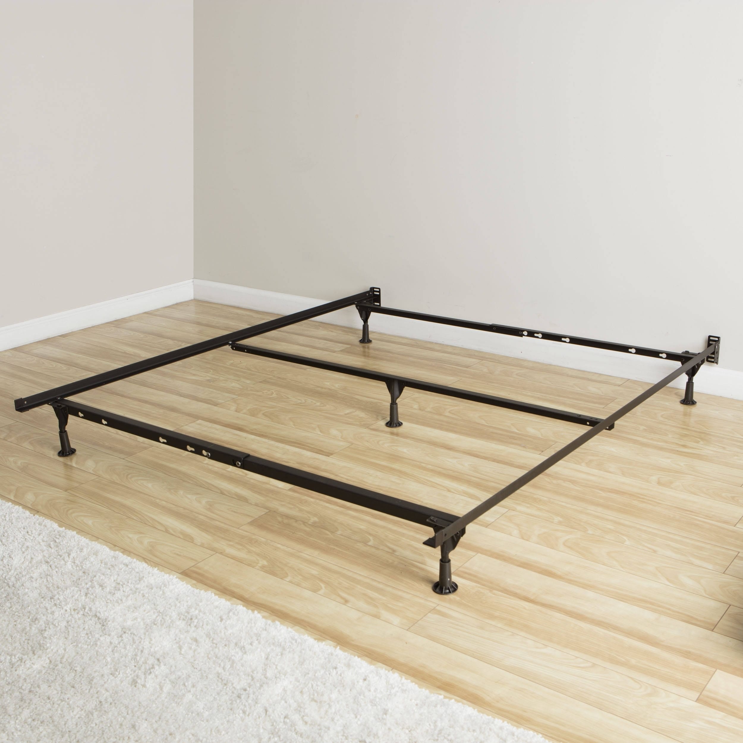 Rize Queen Size Bed Frame with Glides and Cross Support